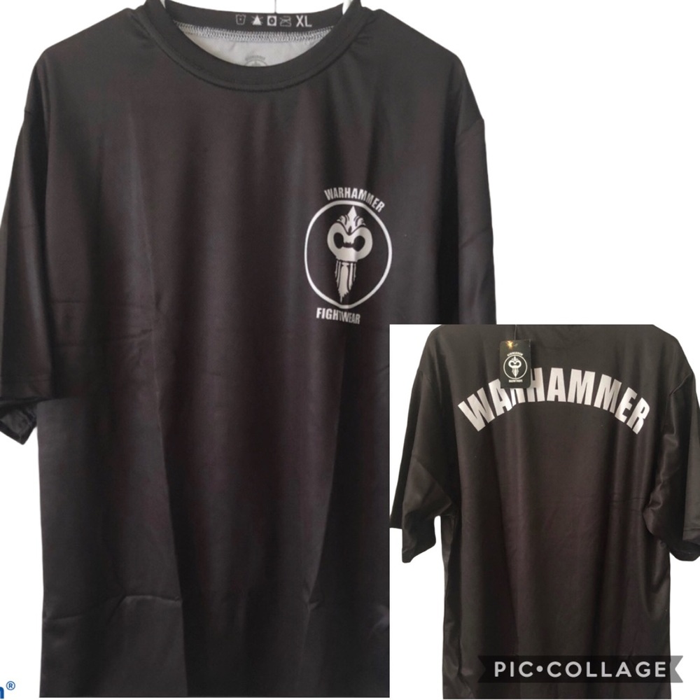 Warhammer black short sleeve sport Logo t-shirt